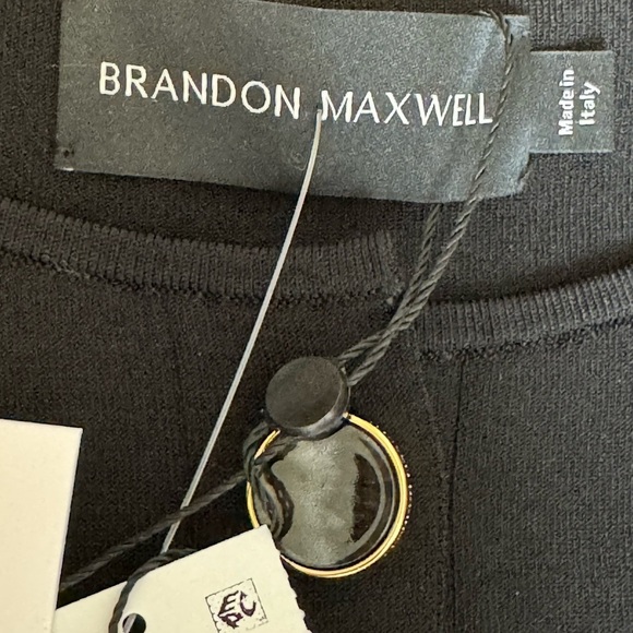 BRANDON MAXWELL The Emm Jersey Cardigan Midi Dress in Black Size XS $2795 NWT - Picture 12 of 14